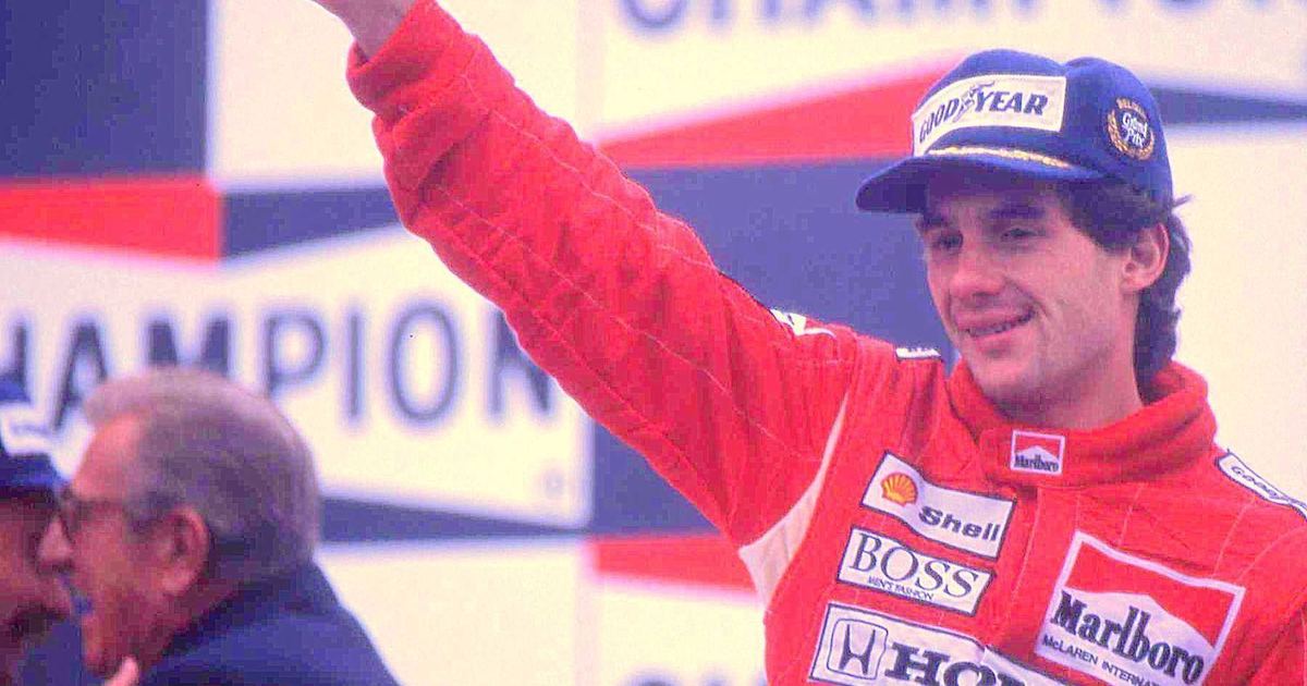 Ayrton Senna 1989 Belgian GP podium