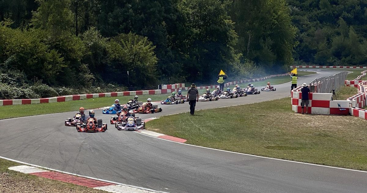 a beginner or club-level kart race, conveying an accessible real competitive entry point