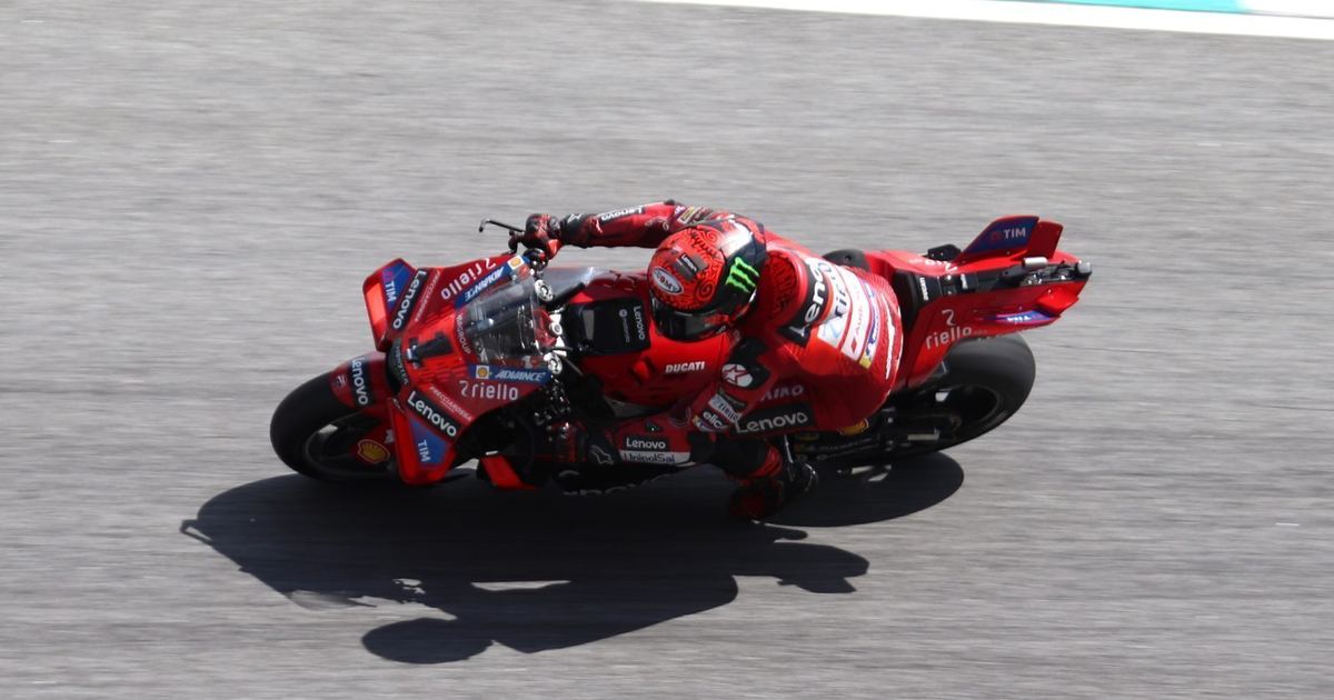 A MotoGP rider on a factory Ducati in 2024