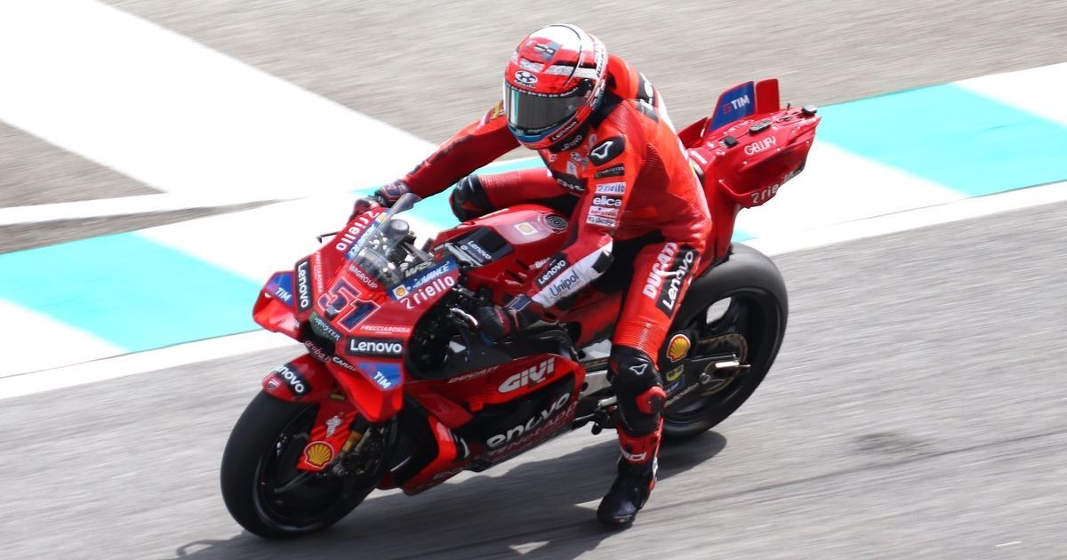 A MotoGP rider racing in 2025