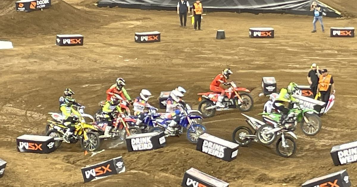 a beginner or amateur motocross rider at a local track, conveying an accessible entry point to the sport