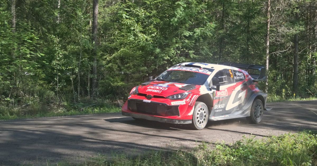 Sami Pajari competing in his Toyota GR Yaris Rally1