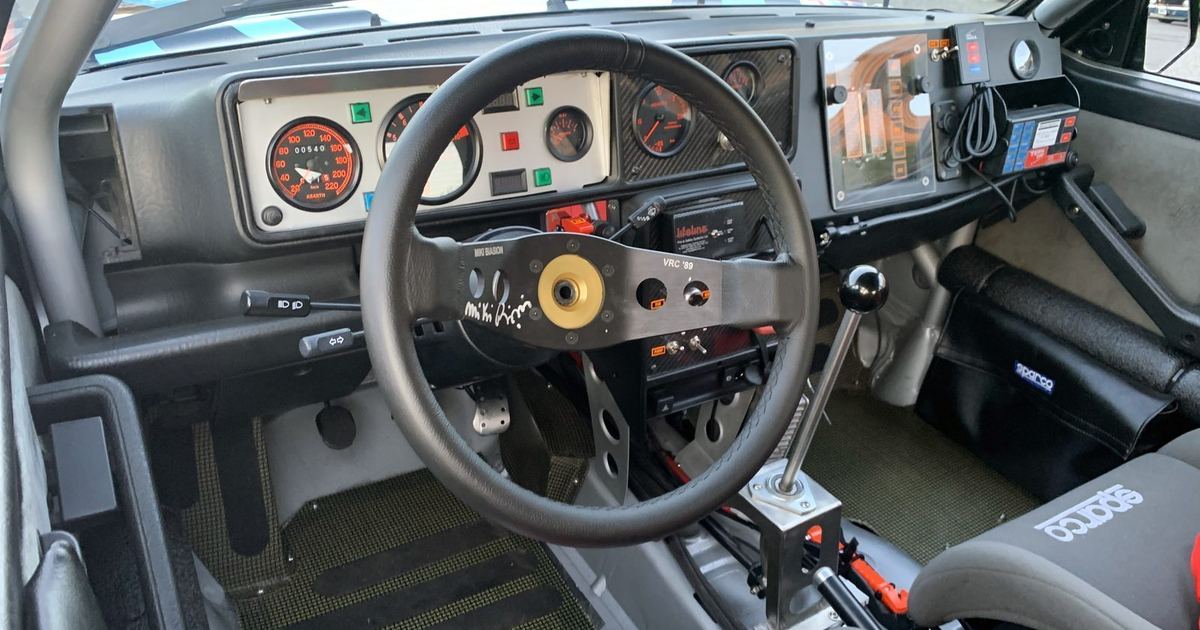 The interior of a modern WRC Rally1 car