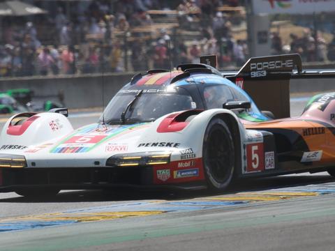 a Le Mans Hypercar prototype racing, illustrating the class Balance of Performance is applied to