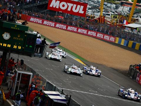 the 24 Hours of Le Mans circuit or event, ideally conveying the race's historic scale