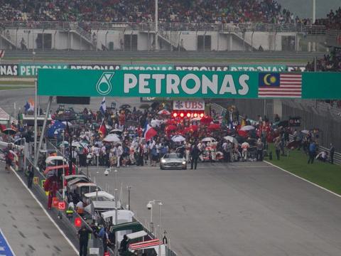 The full starting grid of the 2012 Malaysian Grand Prix