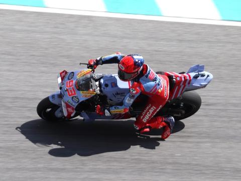MotoGP riders racing at the 2024 Malaysian Grand Prix