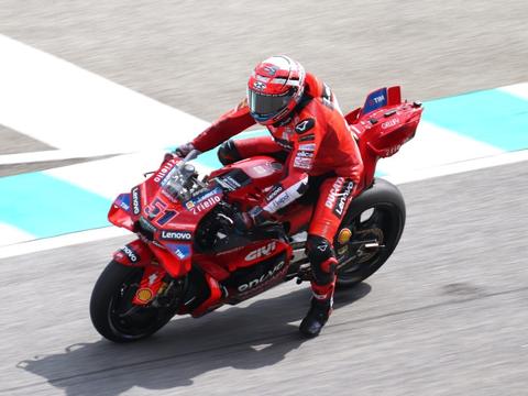 A MotoGP rider racing in 2025