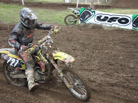 a historic or classic-era motocross photograph illustrating the sport's outdoor origins