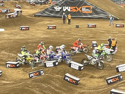 a beginner or amateur motocross rider at a local track, conveying an accessible entry point to the sport