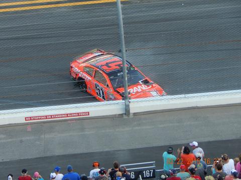 Trouble in the tri-oval at Daytona