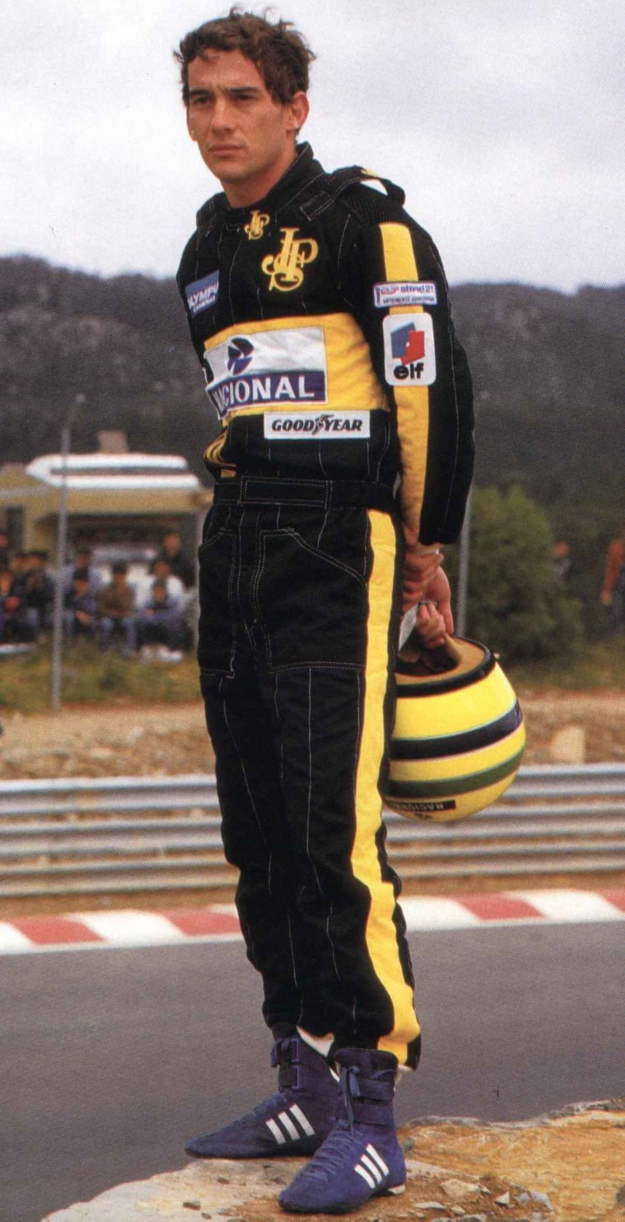 Ayrton Senna during the mid-1980s, in the early years of his Formula 1 career before his rivalry with Alain Prost intensified.