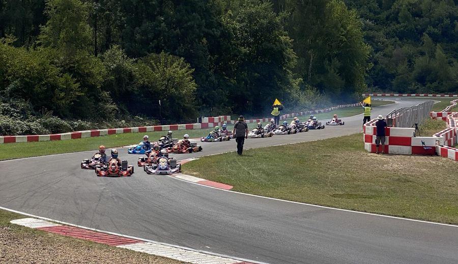 a beginner or club-level kart race, conveying an accessible real competitive entry point