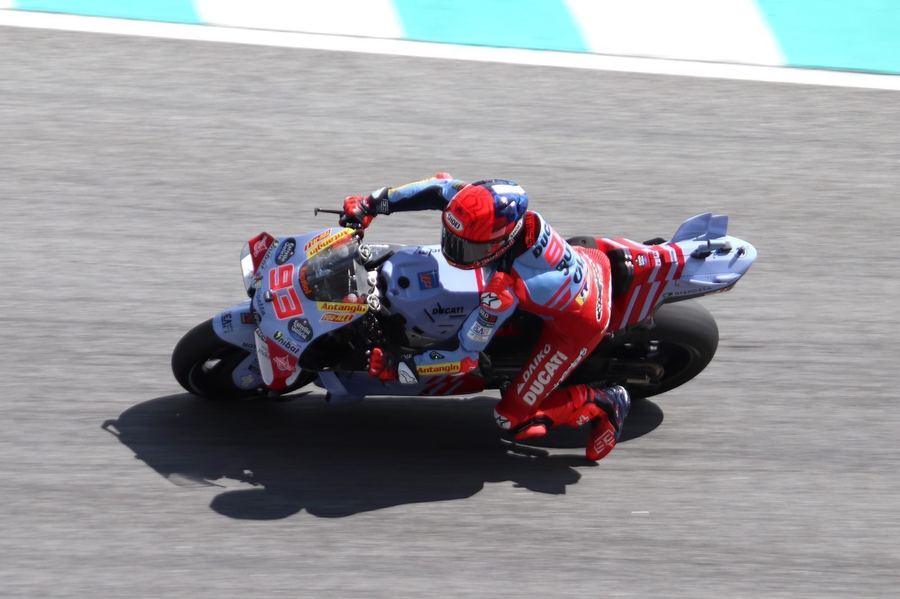 MotoGP riders racing at the 2024 Malaysian Grand Prix, illustrating the global calendar a new fan will follow across a season