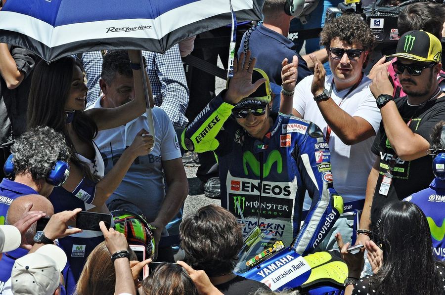 Valentino Rossi in 2015, during his two-decade career spanning both the 500cc and MotoGP eras.