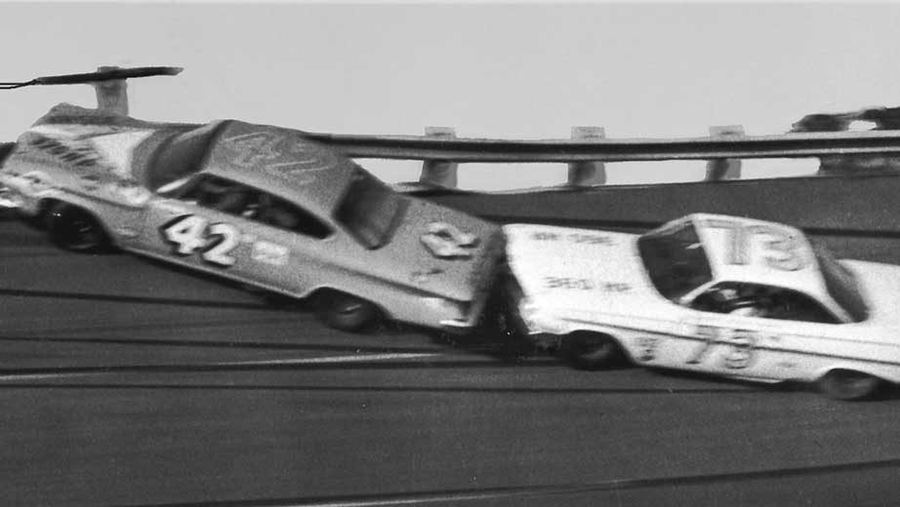 A dramatic incident at the 1961 Daytona 500, involving Lee Petty — Richard Petty's father — one of the drivers who competed during NASCAR's formative decades.