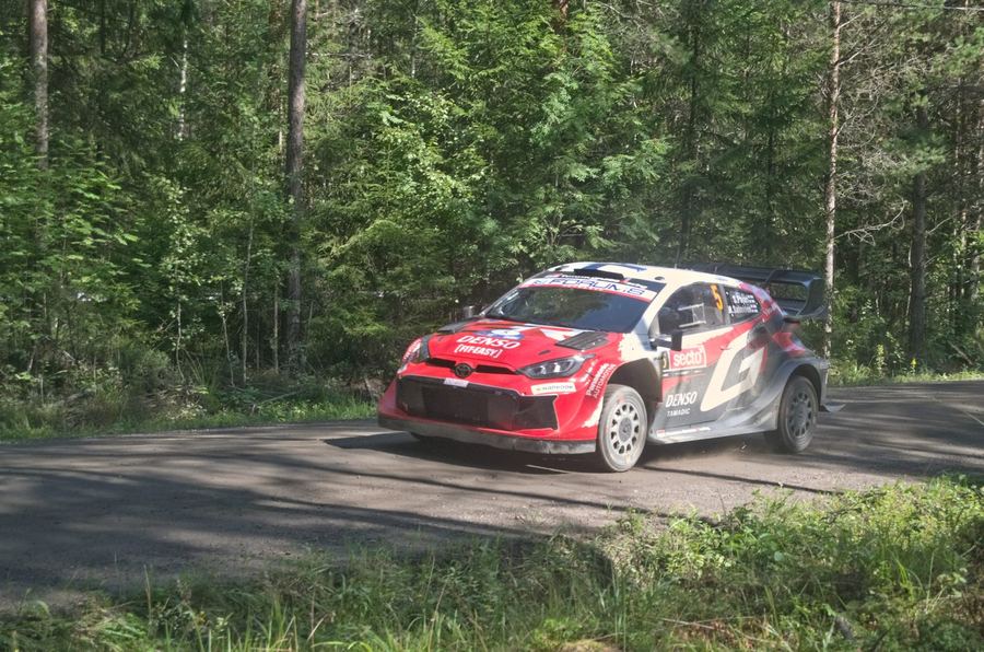 Sami Pajari competing in his Toyota GR Yaris Rally1 at Rally Finland 2026